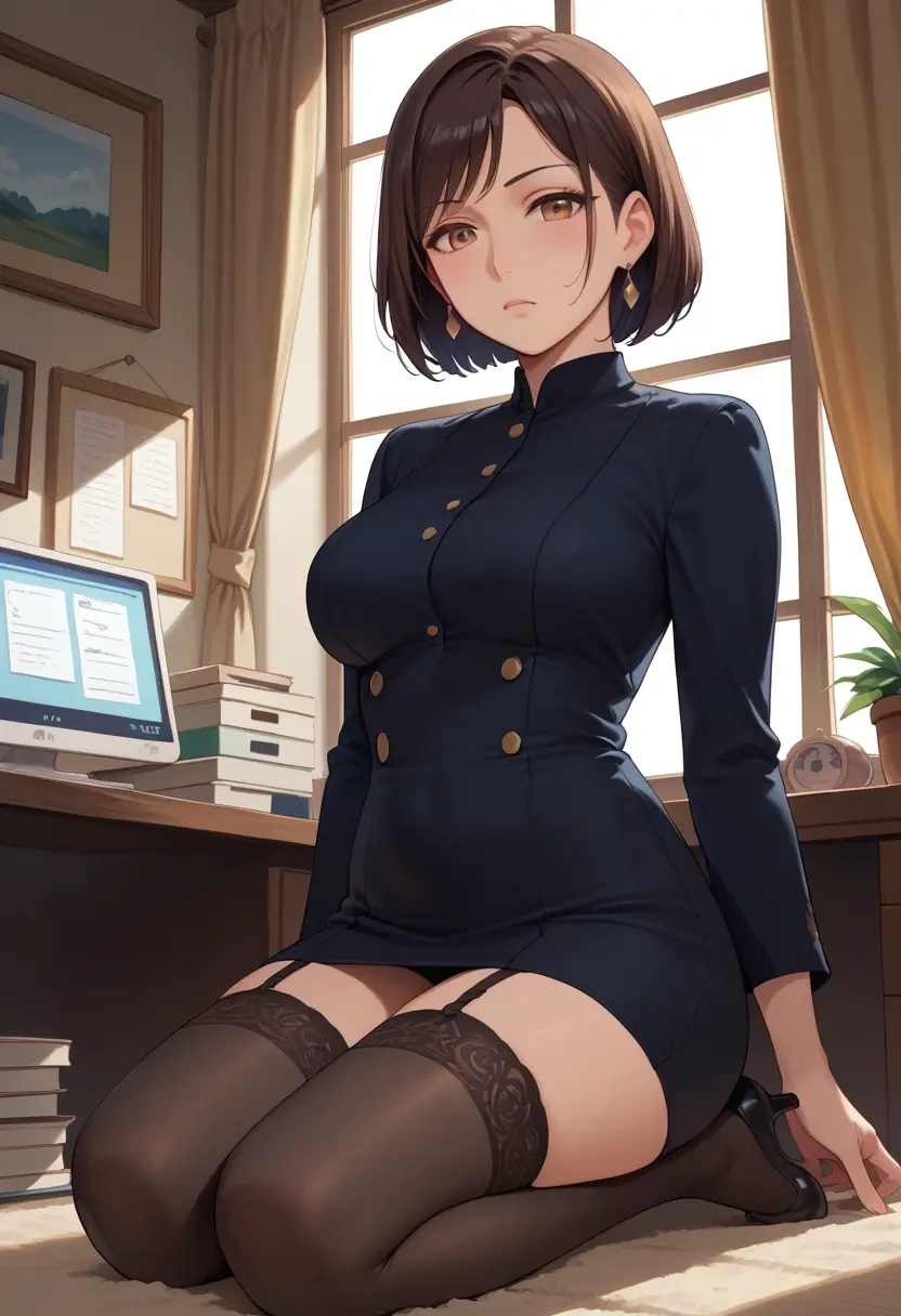 kimi_no_na_wa,miyamizu_mitsuha,secretary, stockings  - 