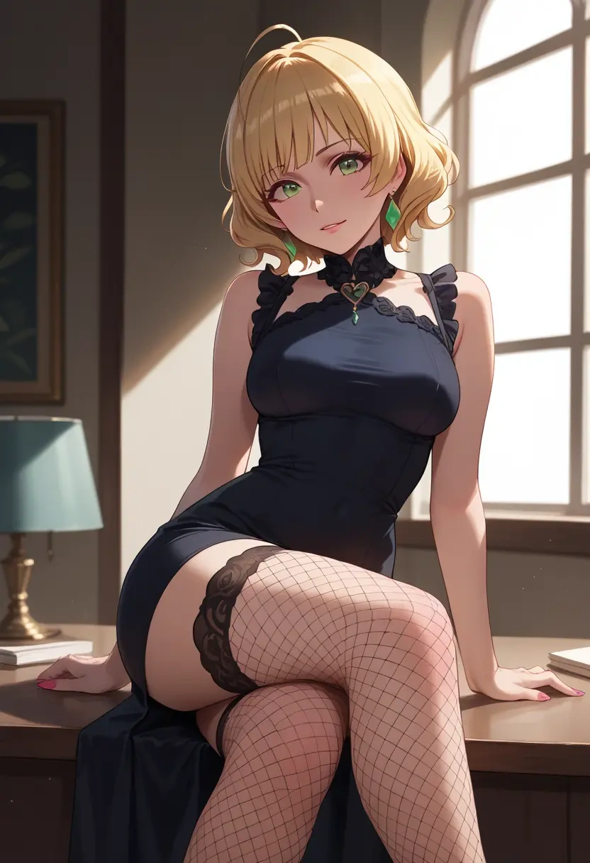 idolmaster,miyamoto_frederica,secretary,stockings,sexy, panties  - 