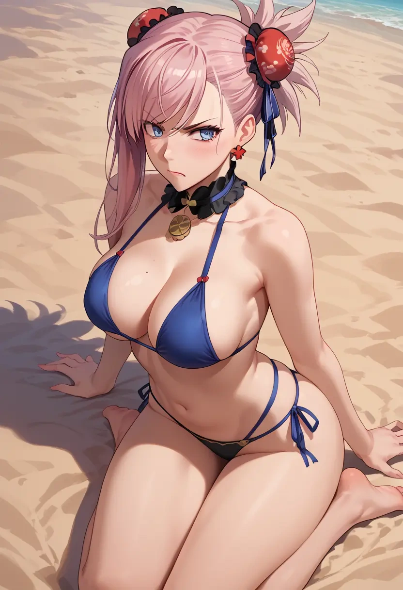 fate_(series),miyamoto_musashi_(fate),black bikini  - 