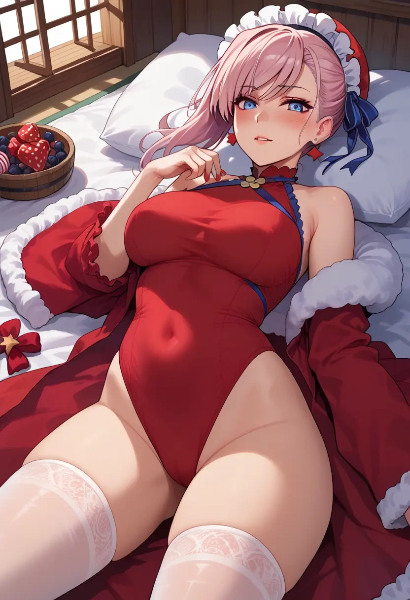 fate_(series),miyamoto_musashi_(swimsuit_berserker)_(fate),Christmas,sexy, stockings,  - 