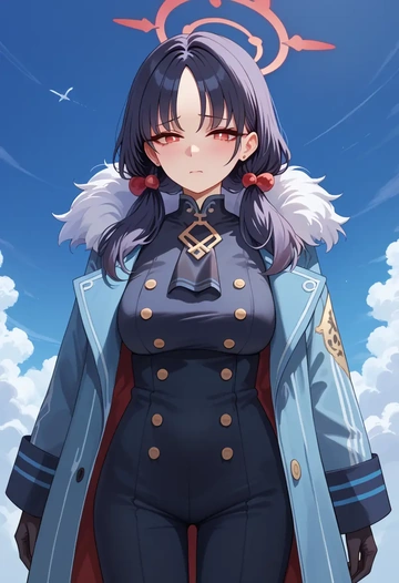 blue_archive,miyu_(blue_archive),coat,fur-collar,tailored trousers  - AI generated anime art