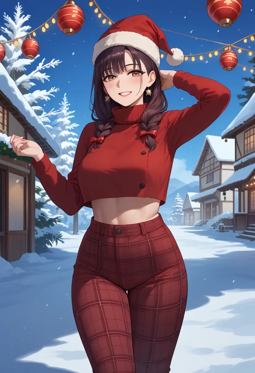 fate_(series),miyu_edelfelt,Christmas,plaid trousers  - 