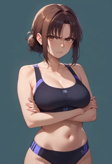 fate_(series),miyu_edelfelt,sports bra,high-waisted leggings  - AI generated anime art