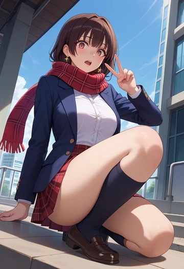 fate_(series),miyu_edelfelt,winter,student uniform,plaid skirt  - AI generated anime art