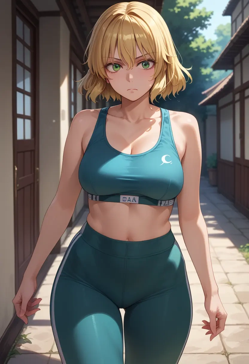 touhou,mizuhashi_parsee,yoga shorts, bra  - 