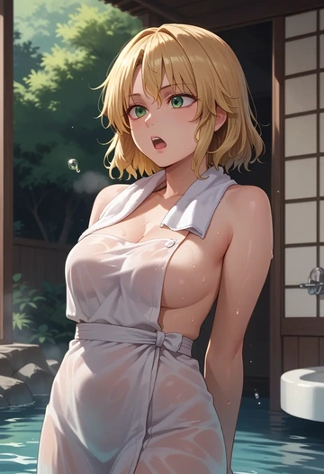 touhou,mizuhashi_parsee,towel,sexy  - AI generated anime art