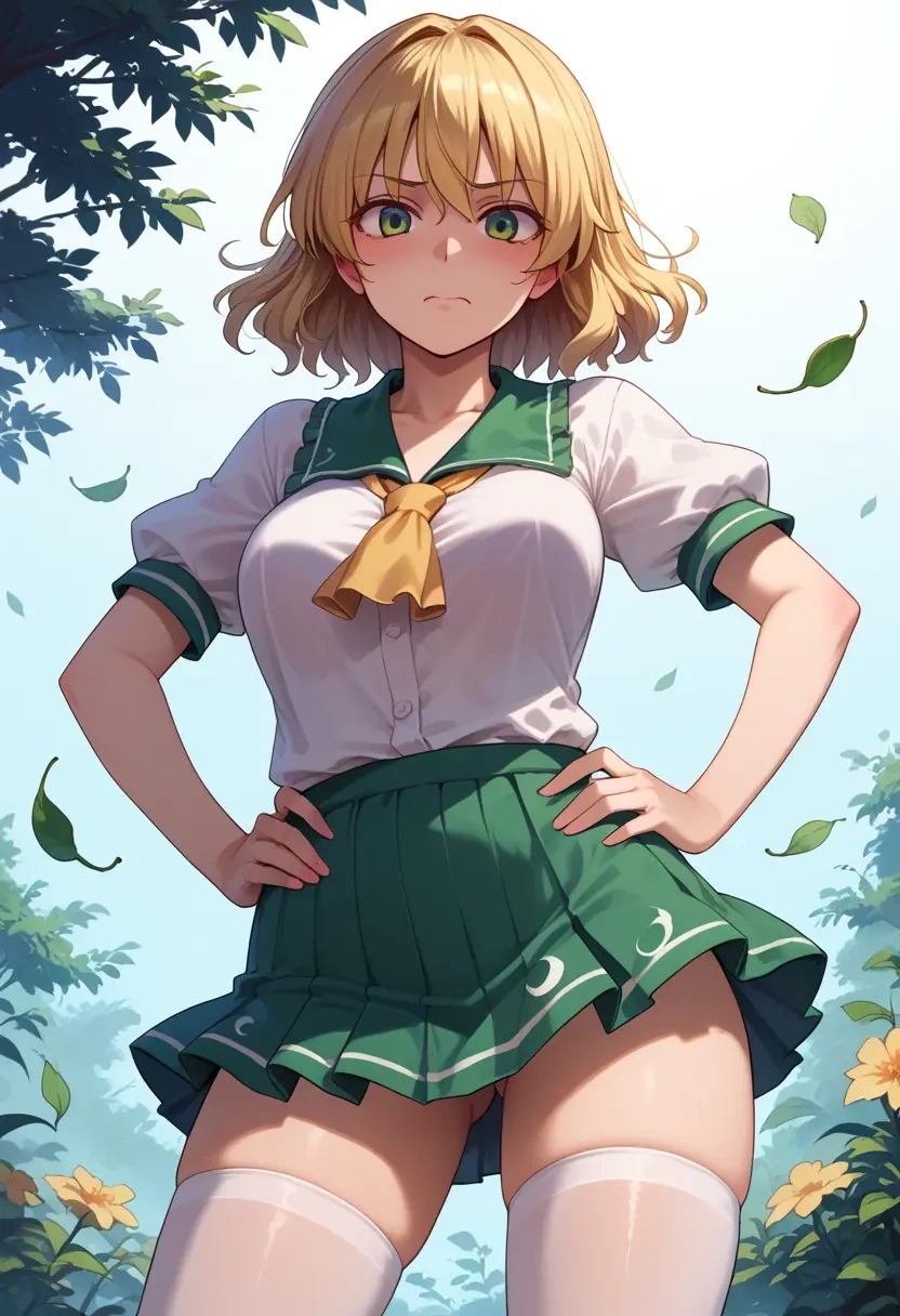 touhou,mizuhashi_parsee,mini skirt,stockings  - 