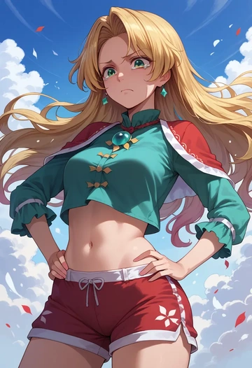 touhou,mizuhashi_parsee,red velvet shorts  - AI generated anime art