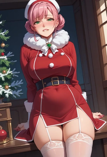 aria_(manga),mizunashi_akari,Christmas,sexy, stockings,  - AI generated anime art