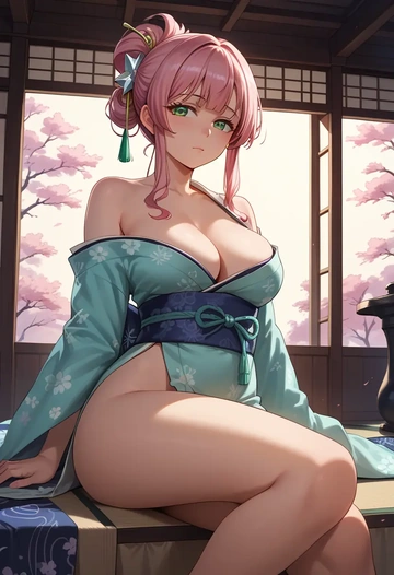 aria_(manga),mizunashi_akari,kimono,sexy  - AI generated anime art