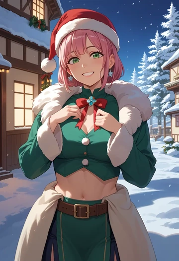 aria_(manga),mizunashi_akari,Christmas,dress  - AI generated anime art