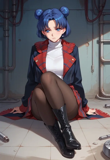 bishoujo_senshi_sailor_moon,mizuno_ami,winter,student uniform,fur-collared jacket  - AI generated anime art