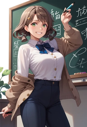 kantai_collection,mogami_(kancolle),teacher, sweater  - AI generated anime art