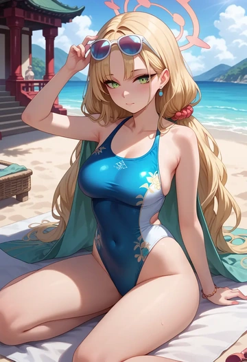 blue_archive,momoi_(blue_archive),swimsuit,sexy  - AI generated anime art