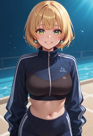 hololive,momosuzu_nene,athletic,track suit  - AI generated anime art