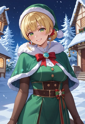 hololive,momosuzu_nene,Christmas,dress  - AI generated anime art