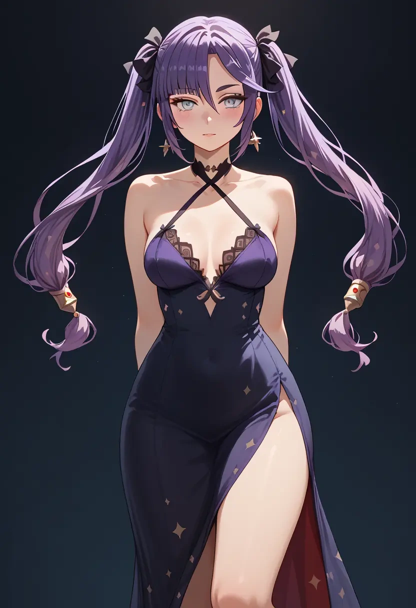 genshin impact,mona_(genshin_impact),nightdress  - 