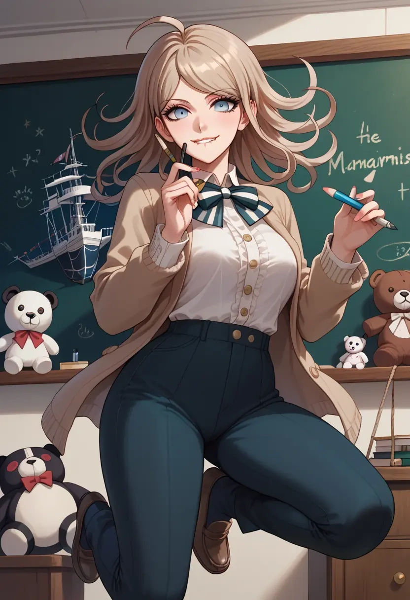 danganronpa_(series),monokuma,teacher, sweater  - 