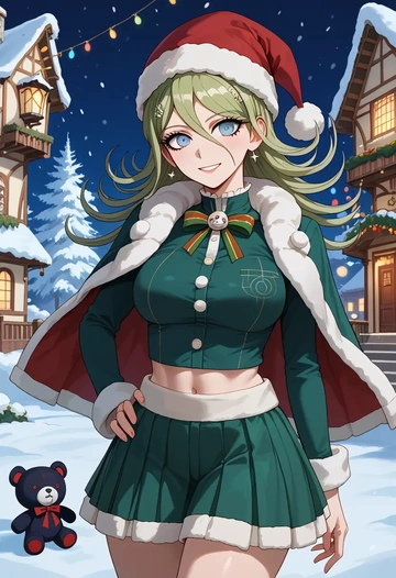 danganronpa_(series),monokuma,Christmas,dress  - AI generated anime art