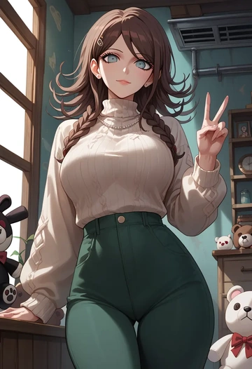 danganronpa_(series),monokuma,sweater  - AI generated anime art