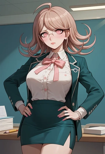 danganronpa_(series),monomi_(danganronpa),OL, glasses,  - AI generated anime art