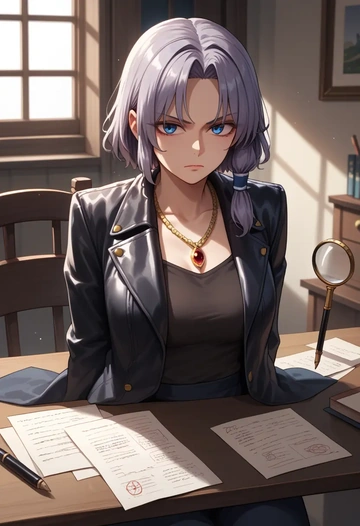 touhou,mononobe_no_futo,detective  - AI generated anime art