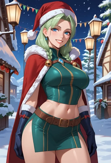 monster_hunter_(series),monster_hunter_(character),Christmas,dress  - AI generated anime art