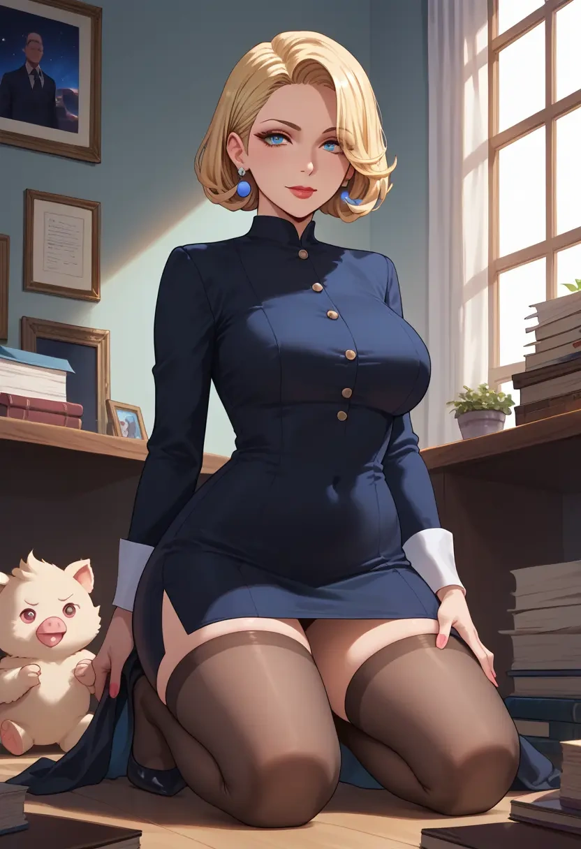 final_fantasy,moogle,secretary, stockings  - 