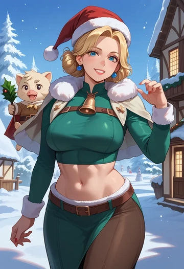 final_fantasy,moogle,Christmas,dress  - AI generated anime art