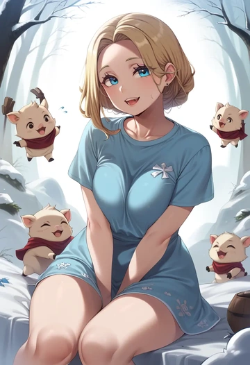 final_fantasy,moogle,running shirt,shorts,sneakers  - AI generated anime art