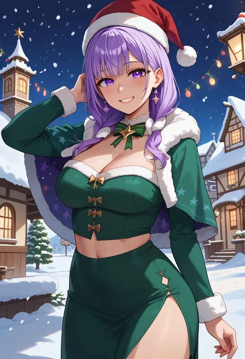 hololive,moona_hoshinova,Christmas,dress  - 