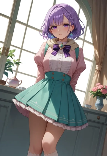 hololive,moona_hoshinova,spring,student uniform,blouse  - AI generated anime art