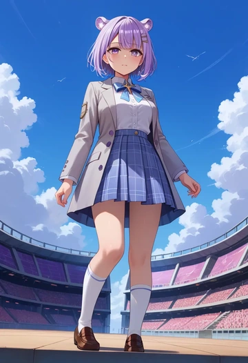 hololive,moona_hoshinova,spring,student uniform,blazer  - AI generated anime art