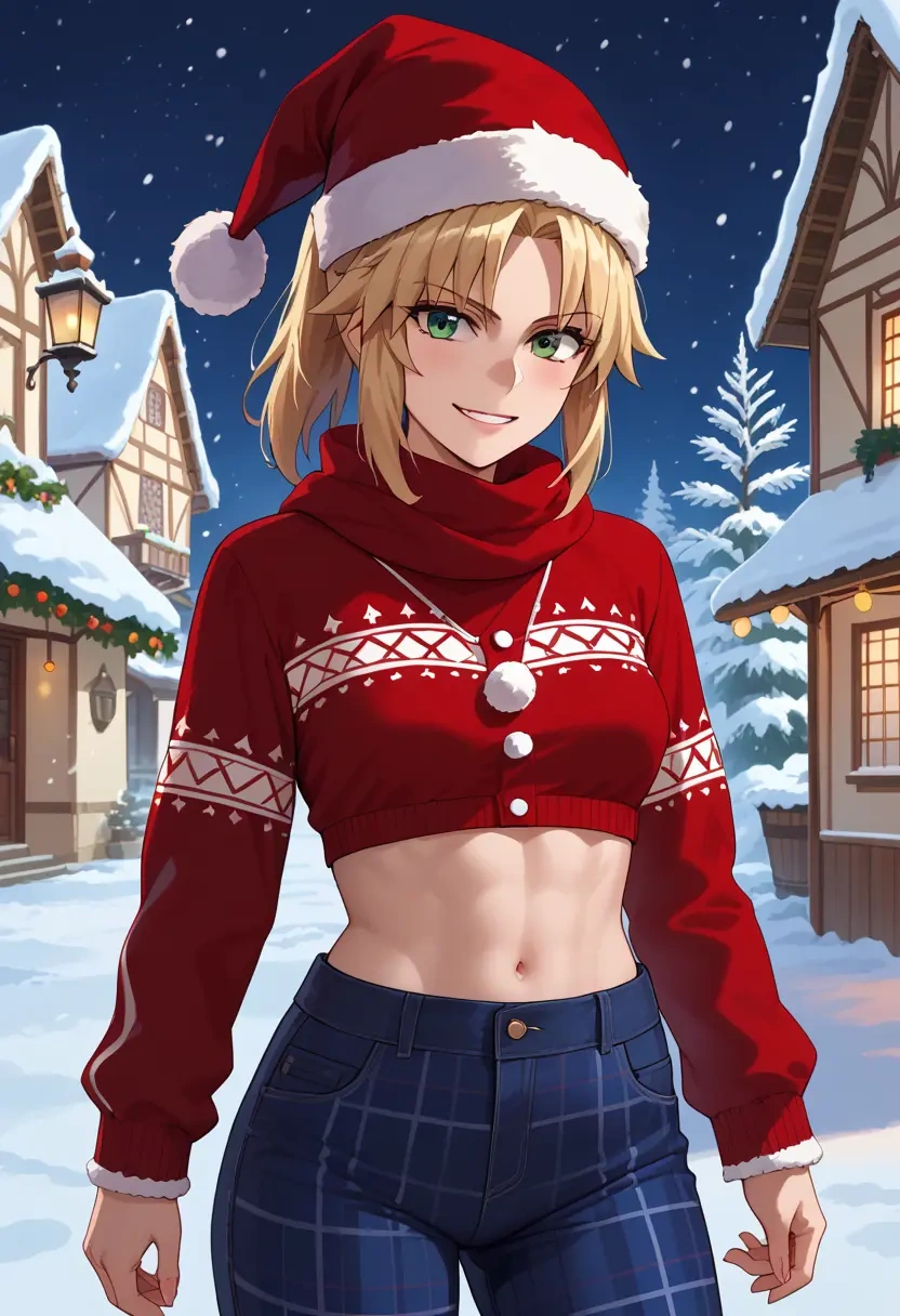 fate_(series),mordred_(fate),Christmas,plaid trousers  - 