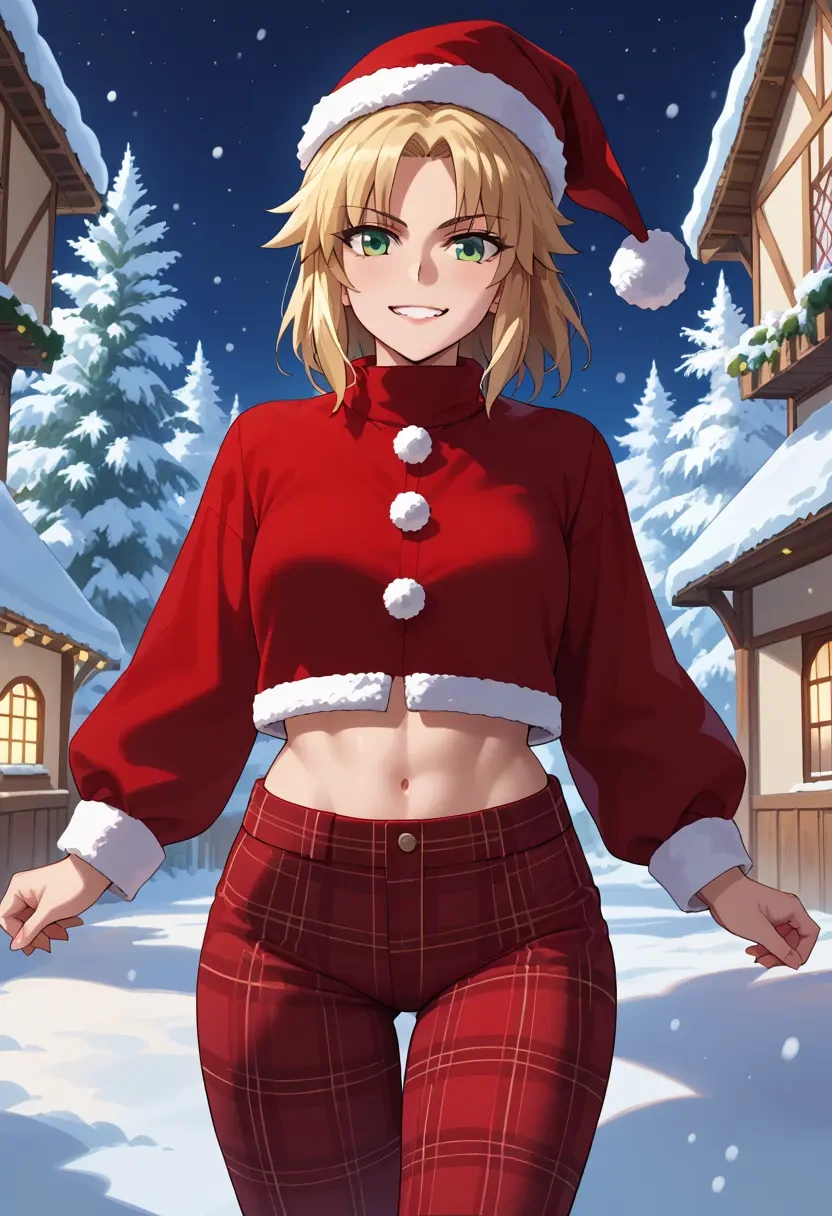 fate_(series),mordred_(fate),Christmas,plaid trousers  - 