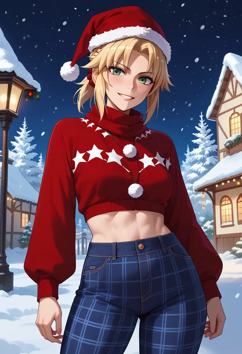 fate_(series),mordred_(fate),Christmas,plaid trousers  - 