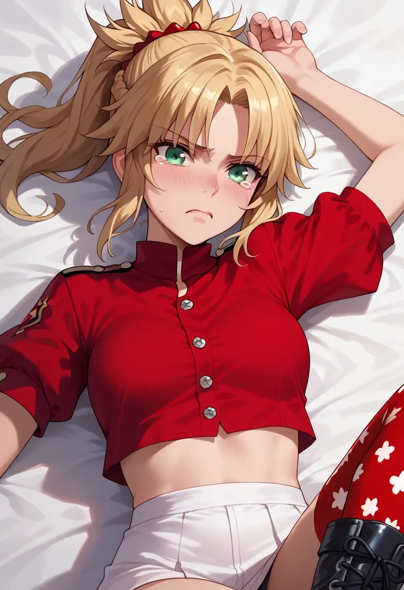 fate_(series),mordred_(fate),shirt dress,belted,stockings  - 