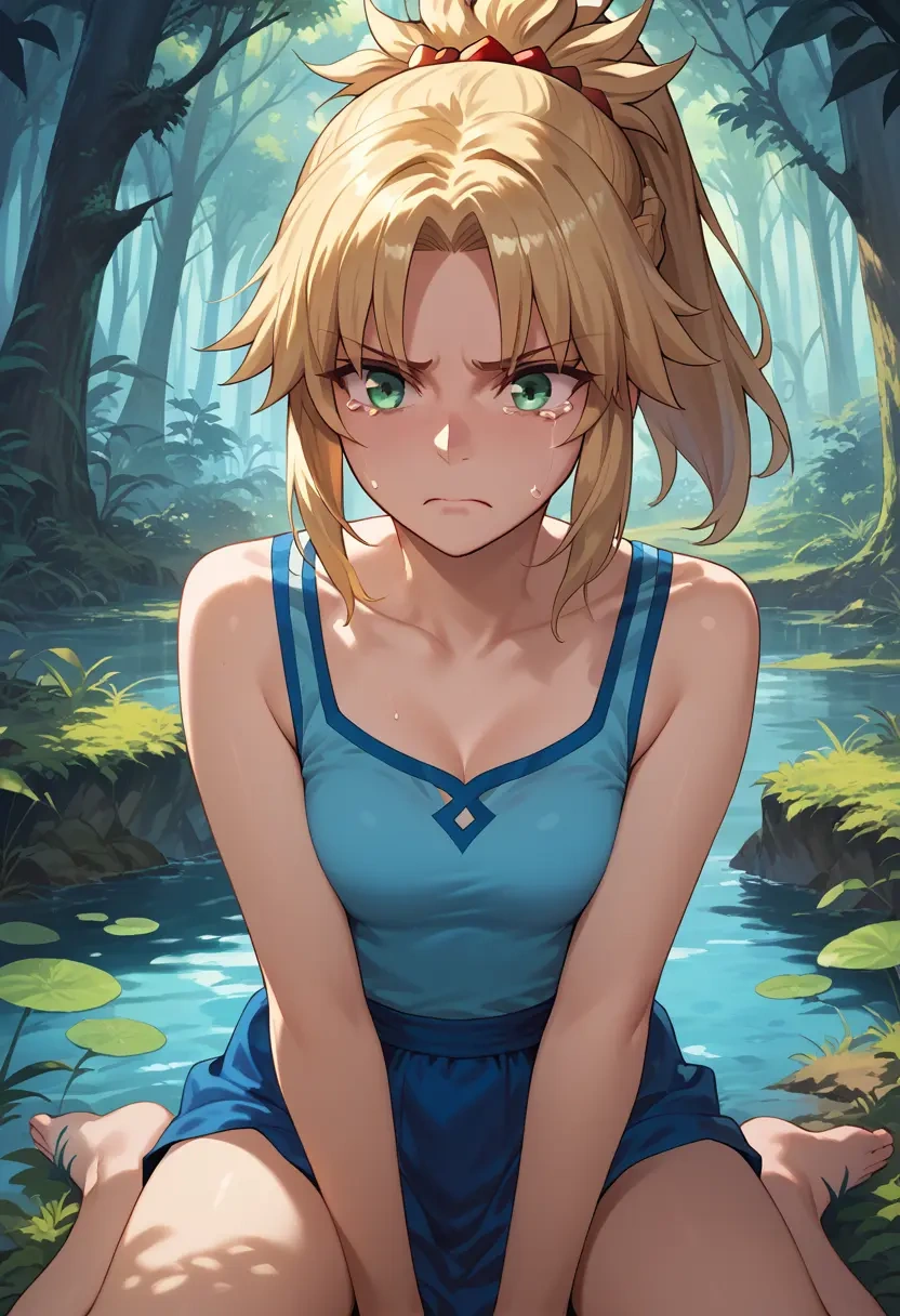 fate_(series),mordred_(fate),abstract print tank,dolphin shorts  - 