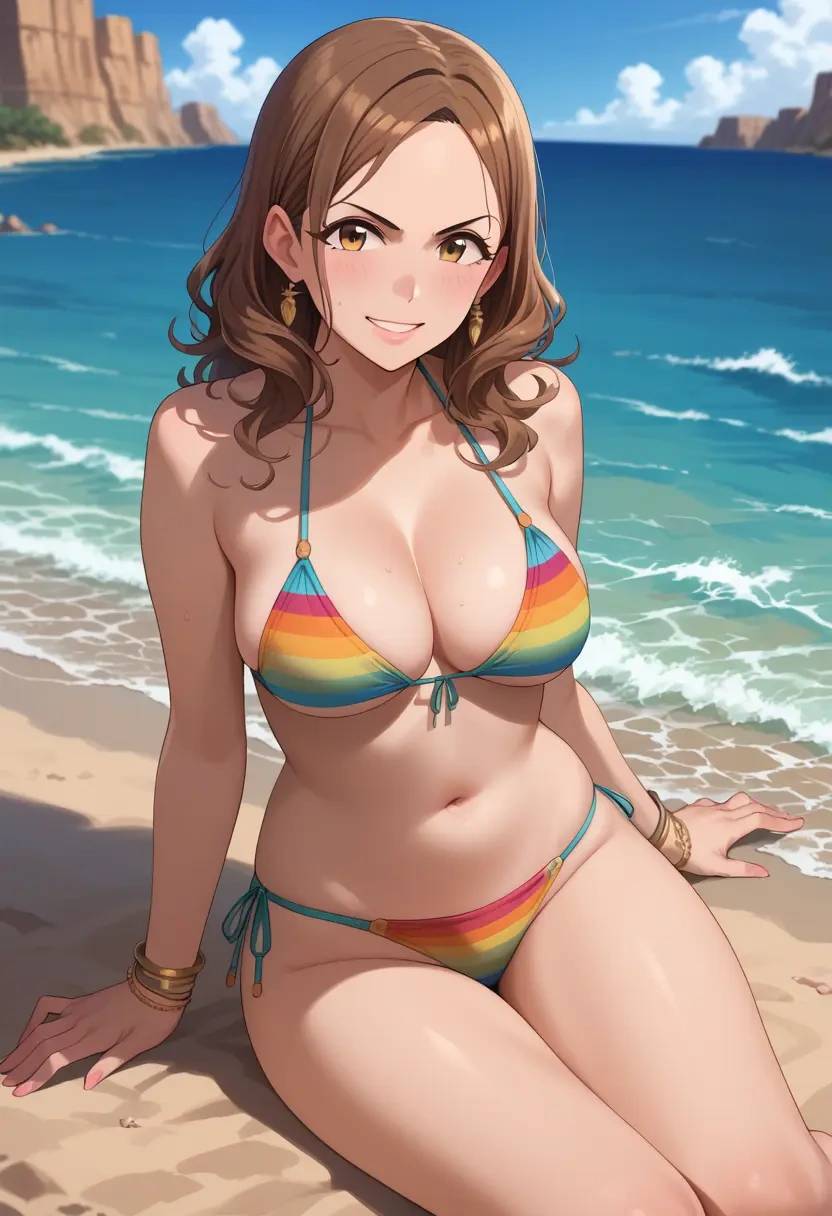 idolmaster,morikubo_nono,bikini,rainbow-colored,sexy  - 