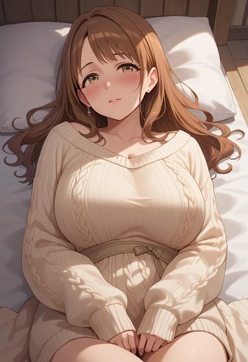 idolmaster,morikubo_nono,sweater  - AI generated anime art