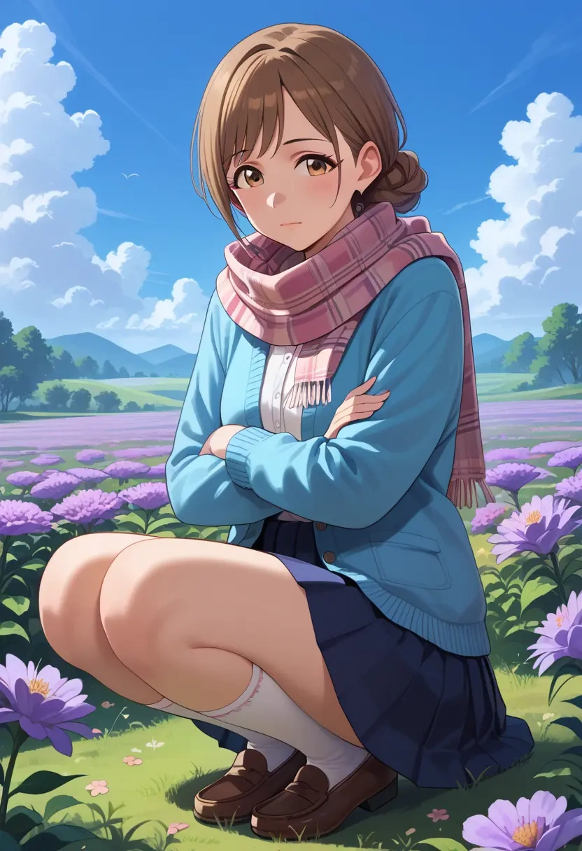 idolmaster,morikubo_nono,spring,student uniform,cardigan  - 