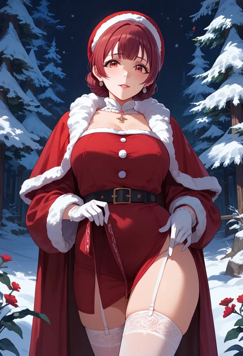 idolmaster,morino_rinze,Christmas,sexy, stockings,  - 