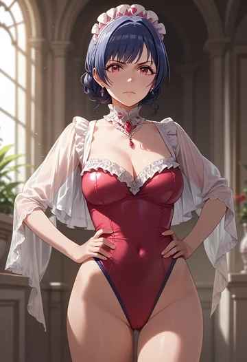 idolmaster,morino_rinze,swimsuit,sexy  - AI generated anime art