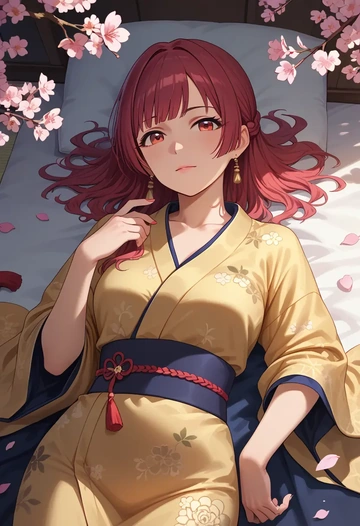 idolmaster,morino_rinze,kimono  - AI generated anime art