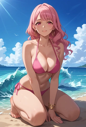 idolmaster,morino_rinze,bikini  - AI generated anime art