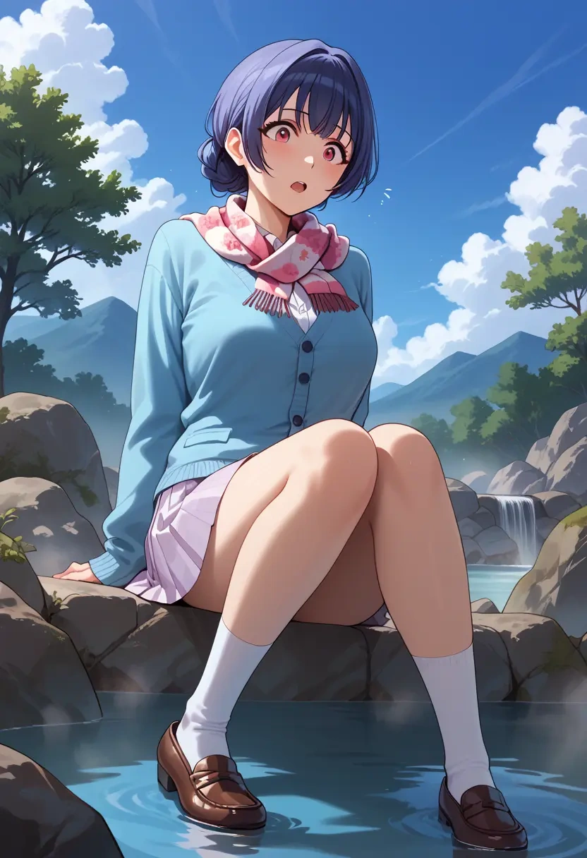 idolmaster,morino_rinze,spring,student uniform,cardigan  - 