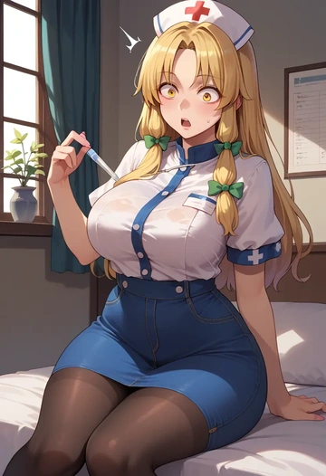 touhou,moriya_suwako,nurse  - AI generated anime art