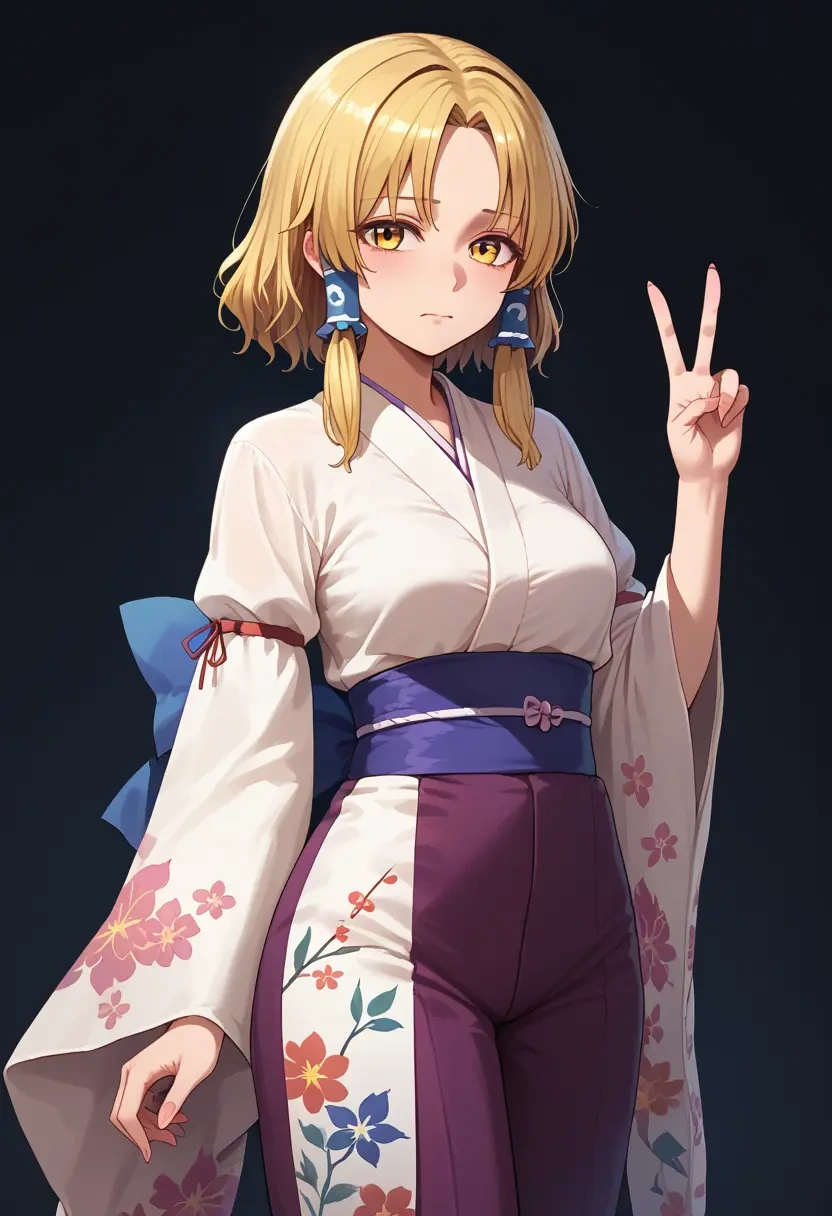 touhou,moriya_suwako,kimono,silk,wide-leg trousers  - 