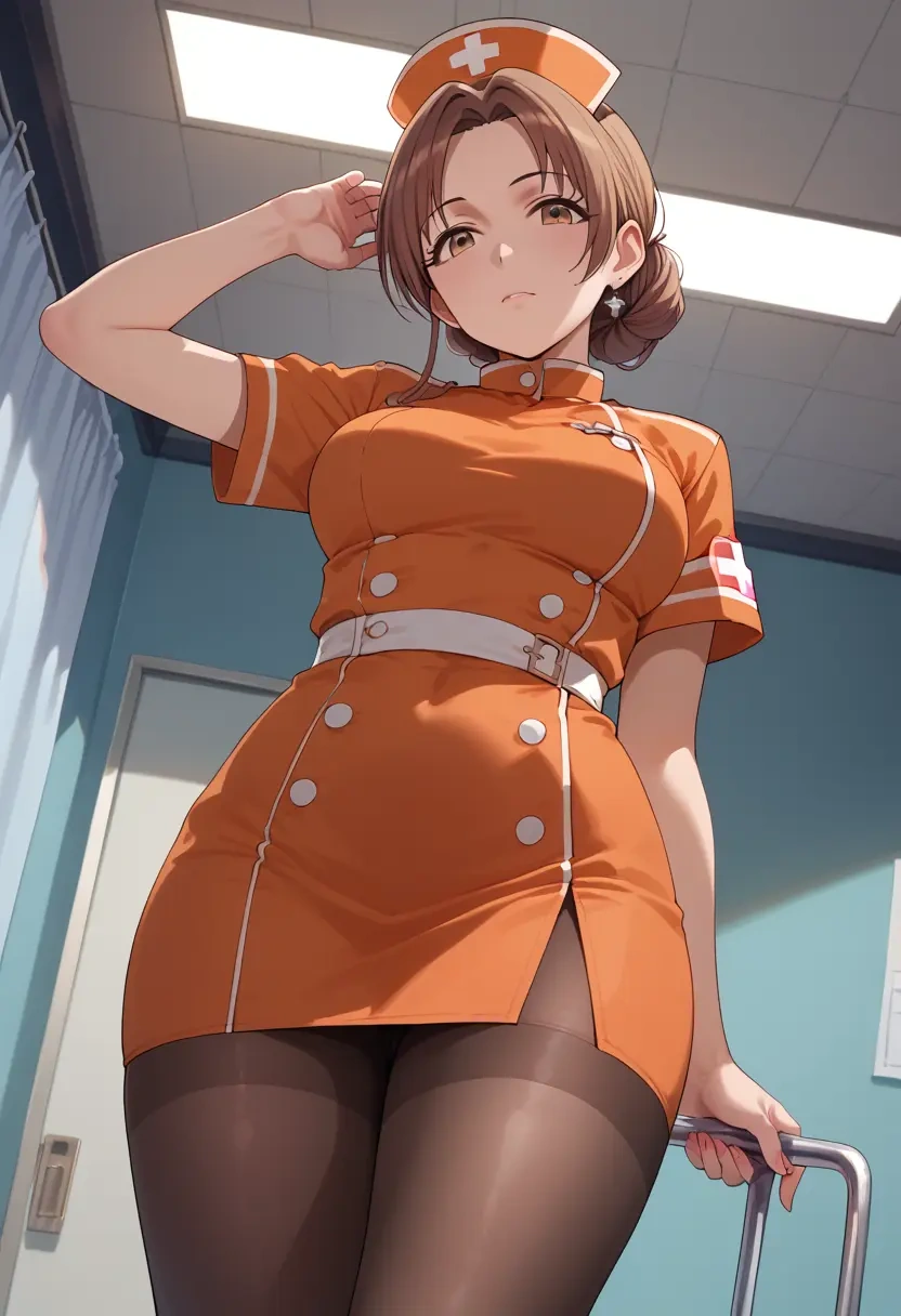 idolmaster,moroboshi_kirari,nurse pantyhose,mini skirt, sexy  - 