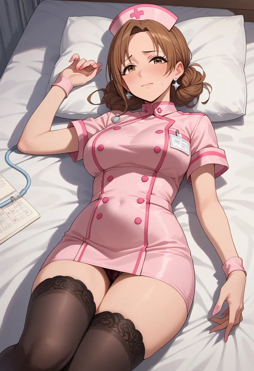 idolmaster,moroboshi_kirari,nurse pantyhose,mini skirt, sexy  - 